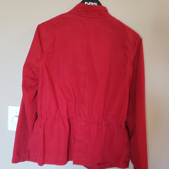 GAP Jacket with waist cinch drawstring Red Size Medium - Picture 6 of 6